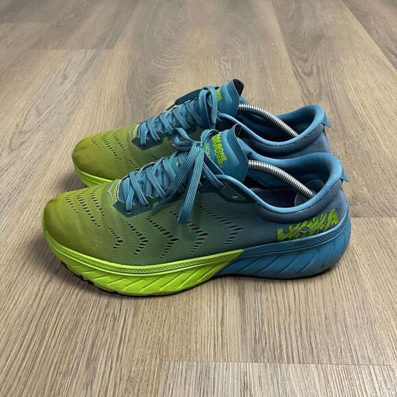 Hoka One One Mens 10.5 Blue Mach 2 Running Walking Low Top Laced Up - Picture 3 of 11